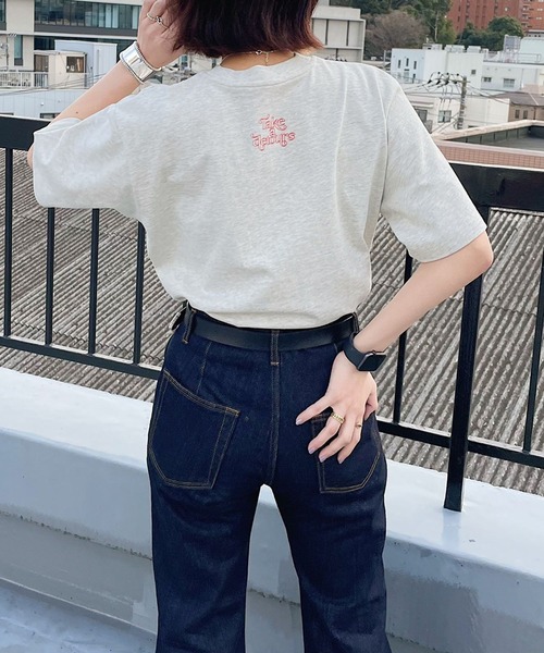 PAGEBOY（ページボーイ）の「チアーズロゴTシャツ（Tシャツ/カットソー・レディース・オフホワイト/ブラック/ベージュ系その他/コーラルピンク・FREE）」の12枚目の写真