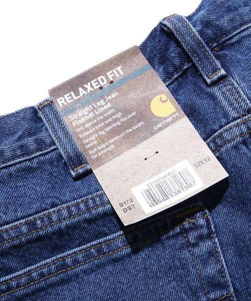 Carhartt（カーハート）の「Carhartt/カーハート RELAXED-FIT STRAIGHT-LEG FLANNEL LINED JEAN（デニムパンツ・メンズ・インディゴブルー・36inch/32inch/30inch/34inch）」の12枚目の写真