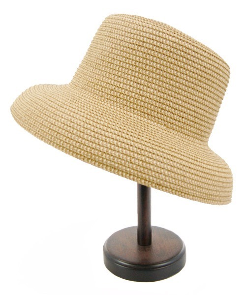 polcadot（ポルカドット）の「ポケッタブル ペーパーカサブランカハット（ハット・レディース・ベージュ/キャメル/ブラック/ベージュ系/ライトグレー・FREE）」の8枚目の写真