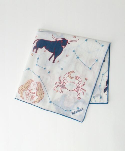 BOHEMIANS(ボヘミアンズ)の「<BOHEMIANS> HOROSCOPE / バンダナ(バンダナ/スカーフ・メンズ・ライトブルー/ブラック/ホワイト・FREE)」の2枚目の写真