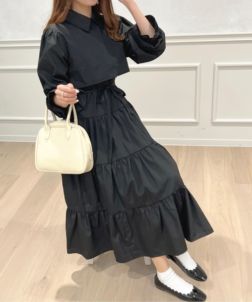 apres jour(アプレジュール)の「ティアードワンピース【ZOZOTOWN限定アイテム】(ワンピース・レディース・オフホワイト/サックスブルー/ブラック/ダークブラウン・X-LARGE/フリー)」の15枚目の写真
