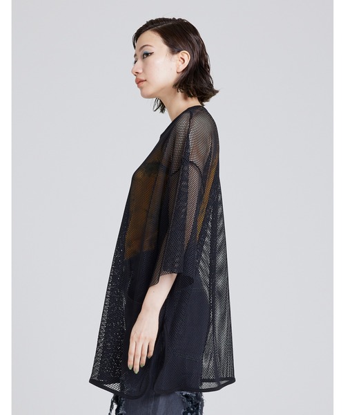 Little sunny bite（リトルサニーバイト）の「Mesh big tee（Tシャツ/カットソー・レディース・ブラック/クリーム/グリーン/ピンク・SMALL/MEDIUM）」の5枚目の写真