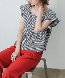 SENSE OF PLACE by URBAN RESEARCH | ギンガムチェックカットシャーリングトップ(Tシャツ/カットソー)