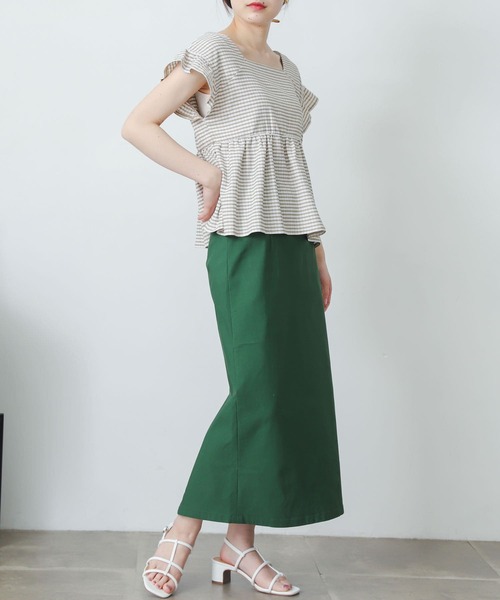 SENSE OF PLACE by URBAN RESEARCH（センスオブプレイスバイアーバンリサーチ）の「ギンガムチェックカットシャーリングトップ（Tシャツ/カットソー・レディース・ブラック系その他/グレー系その他/ベージュ系その他/グリーン系その他・ONE）」の13枚目の写真