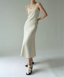 【Junko Katoh For NOBLE】Square-Neck knit dress