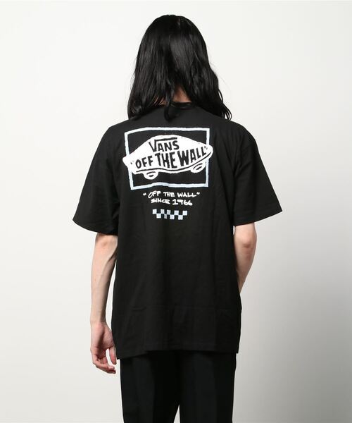 VANS(バンズ)の「【VANS】ブランドロゴバックプリントTシャツ SKETCHY PAST SS(Tシャツ/カットソー・メンズ・ホワイト/ブラック・S/M/L/XL)」の4枚目の写真