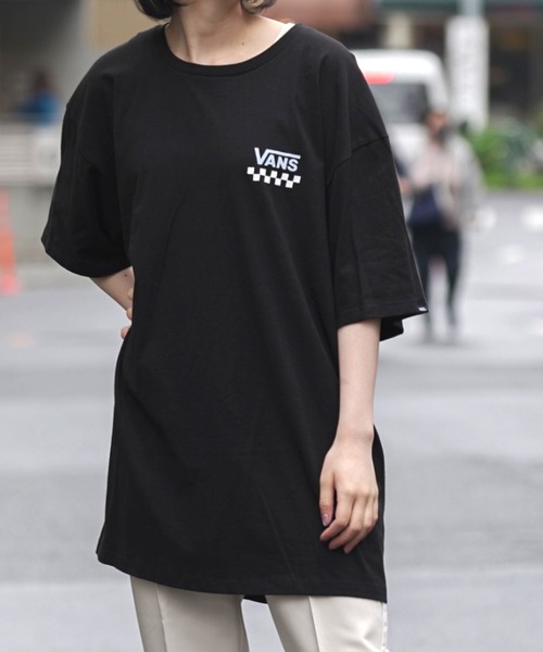 『VANS』バンズ【S】Tシャツ カットソー プリントロゴ グレー VANS バンズ ヴァンズ トップス Tシャツ カットソー