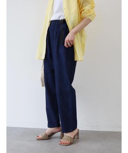 AMERICAN HOLIC（アメリカンホリック）の「サイドベルトワイドパンツ（デニムパンツ・レディース・ワンウォッシュ・S/M/L）」の18枚目の写真