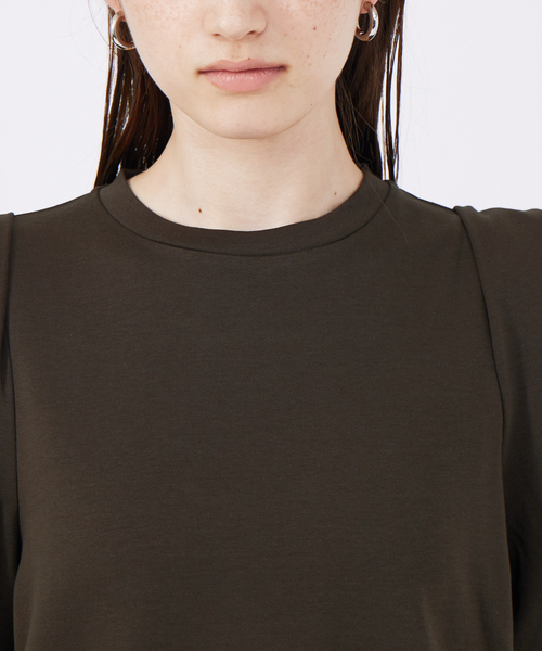 qualite(カリテ)の「【Doux.】パフスリーブカットソー(Tシャツ/カットソー・レディース・ホワイト/カーキ/ラベンダー・フリー)」の20枚目の写真