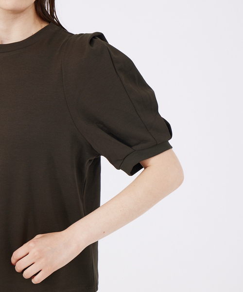 qualite(カリテ)の「【Doux.】パフスリーブカットソー(Tシャツ/カットソー・レディース・ホワイト/カーキ/ラベンダー・フリー)」の21枚目の写真