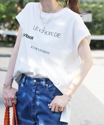 IENA | ランダムロゴスリーブレス プルオーバー(Tシャツ/カットソー)