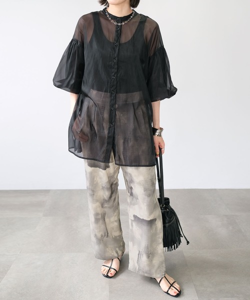 ＡＮＤＪ（アンドジェイ）の「ニュアンス柄ストレートイージーパンツ（その他パンツ・レディース・イエロー/グレー/オレンジ・M）」の18枚目の写真