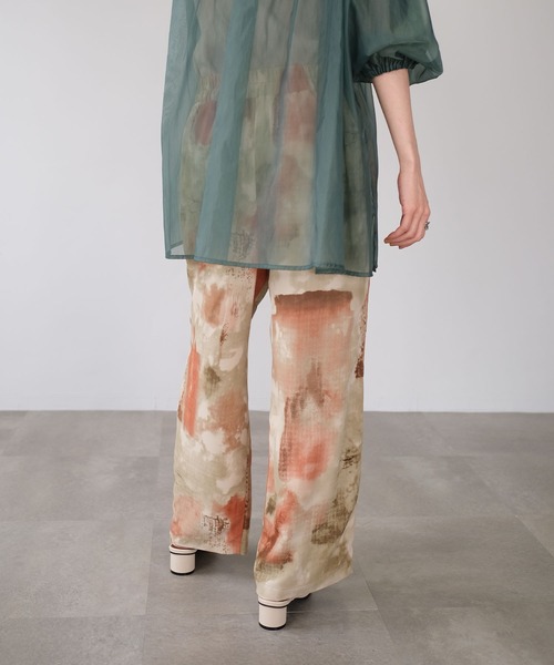 ＡＮＤＪ（アンドジェイ）の「ニュアンス柄ストレートイージーパンツ（その他パンツ・レディース・イエロー/グレー/オレンジ・M）」の5枚目の写真