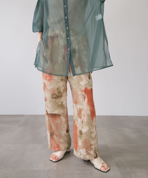 ＡＮＤＪ（アンドジェイ）の「ニュアンス柄ストレートイージーパンツ（その他パンツ・レディース・イエロー/グレー/オレンジ・M）」の7枚目の写真