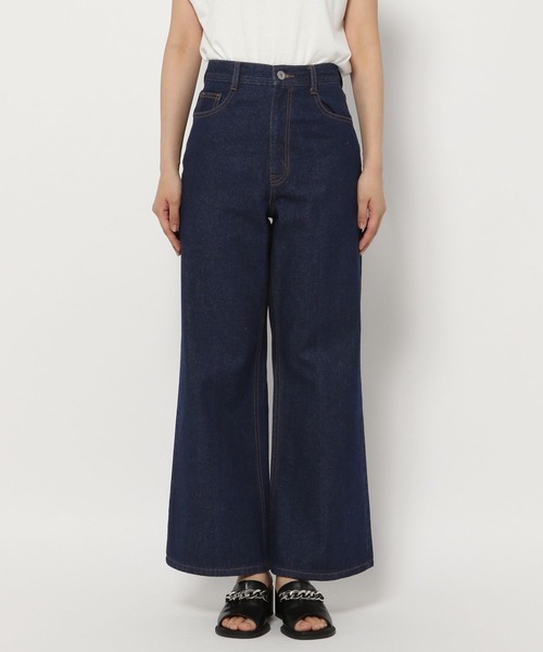 PAGEBOY(ページボーイ)の「サステナデニムワイドフレアパンツ(デニムパンツ・レディース・サックスブルー/インディゴブルー・25inch/26inch)」の9枚目の写真