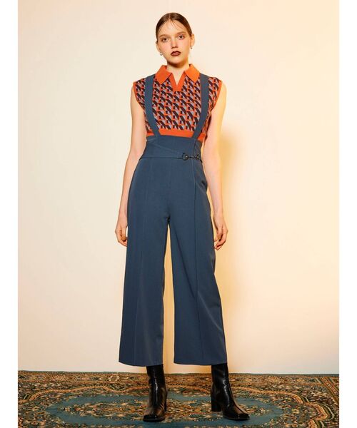 MURUA(ムルーア)の「ビットサスペンダーパンツ(スラックス・レディース・ブラック/マスタード/ブルー・1/2)」の10枚目の写真