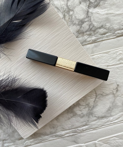 TONE SELECT GOODS（トーンセレクトグッズ）の「【LESRIRE】カラーストーンヘアクリップ（バレッタ/ヘアクリップ・レディース・ホワイト/ブラック/ピンク/オレンジ・FREE）」の2枚目の写真