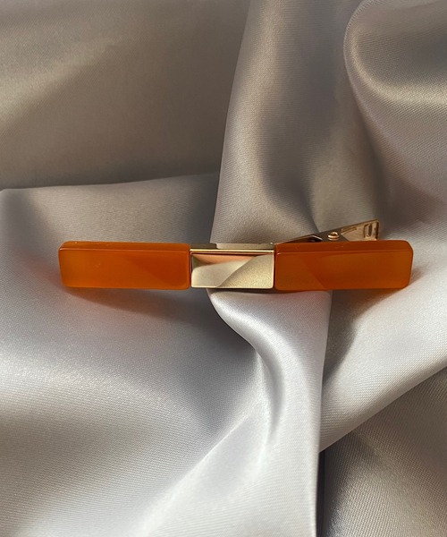 TONE SELECT GOODS（トーンセレクトグッズ）の「【LESRIRE】カラーストーンヘアクリップ（バレッタ/ヘアクリップ・レディース・ホワイト/ブラック/ピンク/オレンジ・FREE）」の12枚目の写真