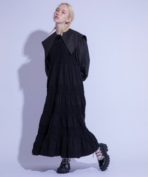 MATURE SHIRRING ドレス