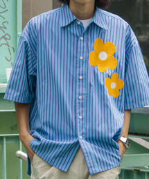 FREDY MAC | 【FREDYMAC/フレディマック】ワンポイント レトロフラワー刺繍 レギュラーカラーシャツ 花柄(シャツ/ブラウス)