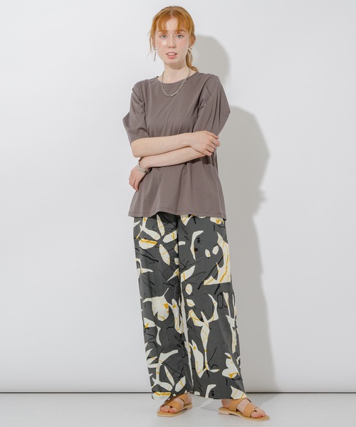 Paradise Picnic(パラダイスピクニック)の「マーセライズコットンパフT(Tシャツ/カットソー・レディース・ホワイト/チャコールグレー/ブルー・FREE)」の14枚目の写真