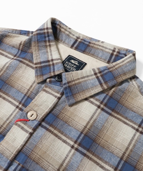 KRIFF MAYER Lady's Collection（クリフメイヤーレディースコレクション）の「ビエラチェックワンピース（シャツワンピース・レディース・ネイビー/レッド/グリーン/オートミール・MEDIUM/LARGE）」の6枚目の写真