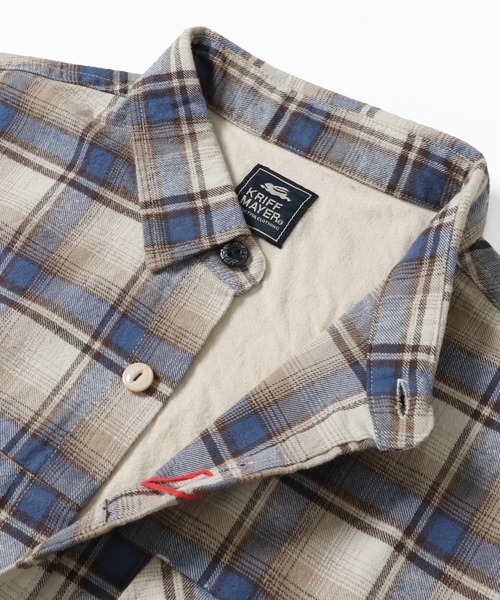 KRIFF MAYER Lady's Collection（クリフメイヤーレディースコレクション）の「ビエラチェックワンピース（シャツワンピース・レディース・ネイビー/レッド/グリーン/オートミール・MEDIUM/LARGE）」の7枚目の写真