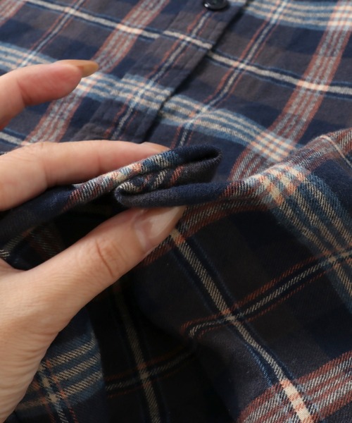 KRIFF MAYER Lady's Collection（クリフメイヤーレディースコレクション）の「ビエラチェックワンピース（シャツワンピース・レディース・ネイビー/レッド/グリーン/オートミール・MEDIUM/LARGE）」の10枚目の写真