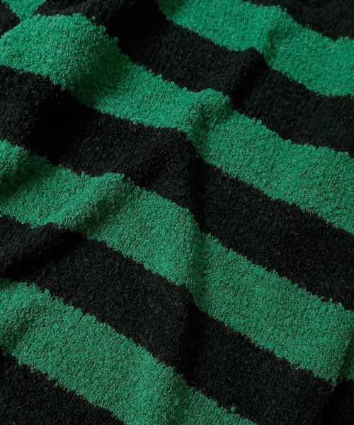 NUMBER (N)INE(ナンバーナイン)の「ALPACA BORDER KNIT BIG PULLOVER(ニット/セーター・メンズ・グレー系/ベージュ系/ブラック×ホワイト/ブラック×パープル/ブラック×レッド/ブラック×グリーン・2/3/4)」の18枚目の写真