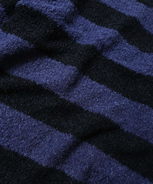 NUMBER (N)INE(ナンバーナイン)の「ALPACA BORDER KNIT BIG PULLOVER(ニット/セーター・メンズ・グレー系/ベージュ系/ブラック×ホワイト/ブラック×パープル/ブラック×レッド/ブラック×グリーン・2/3/4)」の12枚目の写真