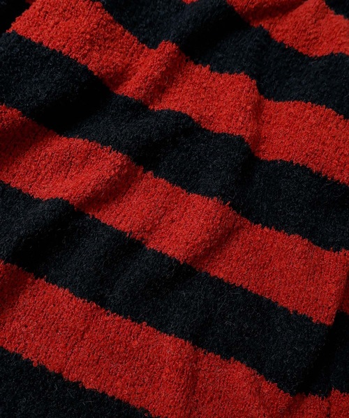 NUMBER (N)INE(ナンバーナイン)の「ALPACA BORDER KNIT BIG PULLOVER(ニット/セーター・メンズ・グレー系/ベージュ系/ブラック×ホワイト/ブラック×パープル/ブラック×レッド/ブラック×グリーン・2/3/4)」の15枚目の写真