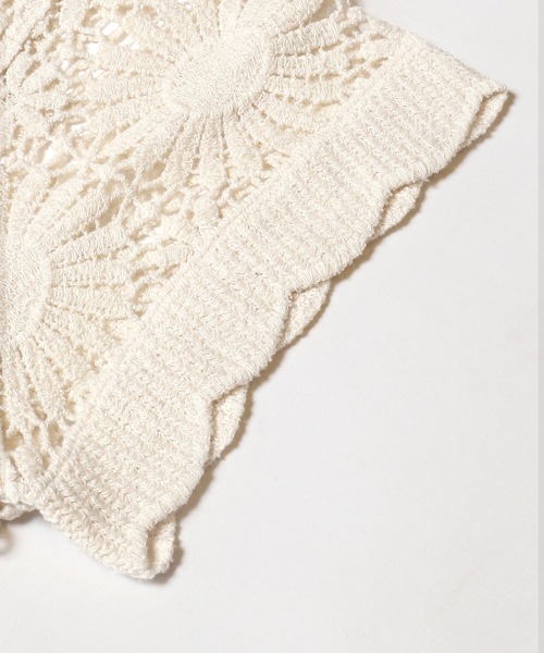 coca（coca）（コカ）の「クロップド丈クロシェカーディガン（カーディガン/ボレロ・レディース・アイボリー/ブラック/ダークベージュ/ダークブラウン・ONE SIZE）」の19枚目の写真