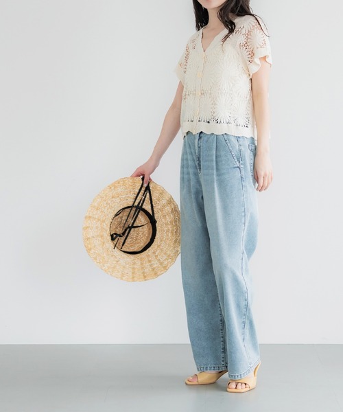 coca(coca)(コカ)の「\26ss 新色追加/ クロップド丈クロシェカーディガン(カーディガン/ボレロ・レディース・アイボリー/ブラック/ダークベージュ/ダークブラウン/チャコール・ONE SIZE)」の15枚目の写真