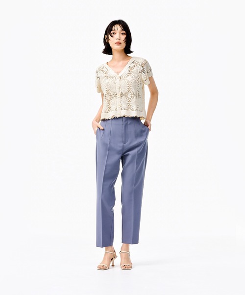 coca(coca)(コカ)の「\26ss 新色追加/ クロップド丈クロシェカーディガン(カーディガン/ボレロ・レディース・アイボリー/ブラック/ダークベージュ/ダークブラウン/チャコール・ONE SIZE)」の6枚目の写真