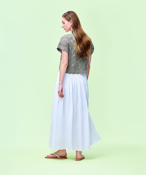 coca(coca)(コカ)の「\26ss 新色追加/ クロップド丈クロシェカーディガン(カーディガン/ボレロ・レディース・アイボリー/ブラック/ダークベージュ/ダークブラウン/チャコール・ONE SIZE)」の22枚目の写真