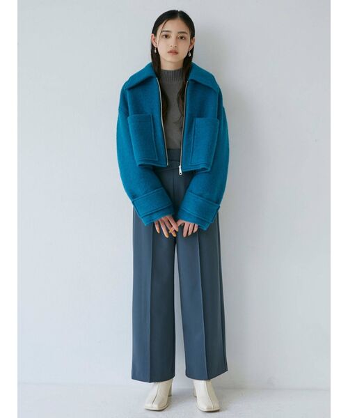 MURUA（ムルーア）の「スライバーショートジャケット（ブルゾン・レディース・オレンジ/ブルー/ブラウン・FREE）」の8枚目の写真