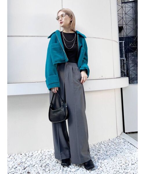 MURUA（ムルーア）の「スライバーショートジャケット（ブルゾン・レディース・オレンジ/ブルー/ブラウン・FREE）」の18枚目の写真