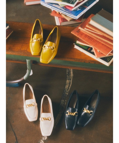 ORiental TRaffic（オリエンタルトラフィック）の「ORiental Traffic モチーフローファー（ローファー・レディース・ブラック/アイボリー/イエロー・35/38/39/37/36）」の4枚目の写真