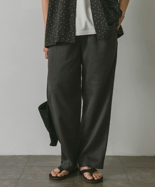 URBAN RESEARCH DOORS(アーバンリサーチドアーズ)の「リネンブレンドリラックスワイドパンツ(その他パンツ・メンズ・ブラック/ナチュラル・MEDIUM/LARGE)」の10枚目の写真