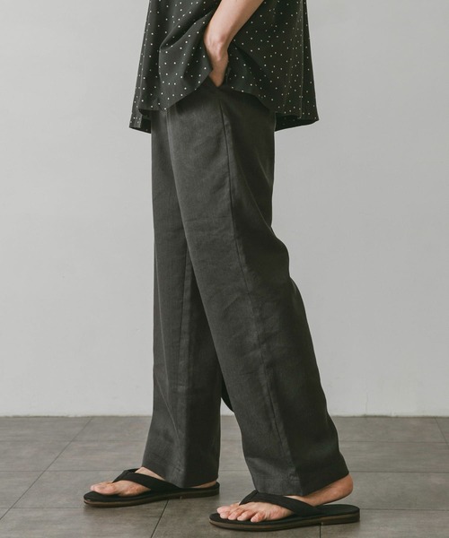 URBAN RESEARCH DOORS(アーバンリサーチドアーズ)の「リネンブレンドリラックスワイドパンツ(その他パンツ・メンズ・ブラック/ナチュラル・MEDIUM/LARGE)」の15枚目の写真