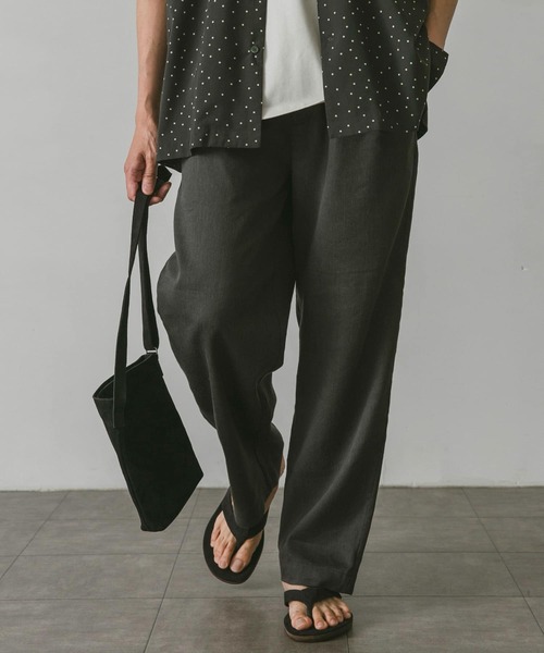 URBAN RESEARCH DOORS(アーバンリサーチドアーズ)の「リネンブレンドリラックスワイドパンツ(その他パンツ・メンズ・ブラック/ナチュラル・MEDIUM/LARGE)」の16枚目の写真