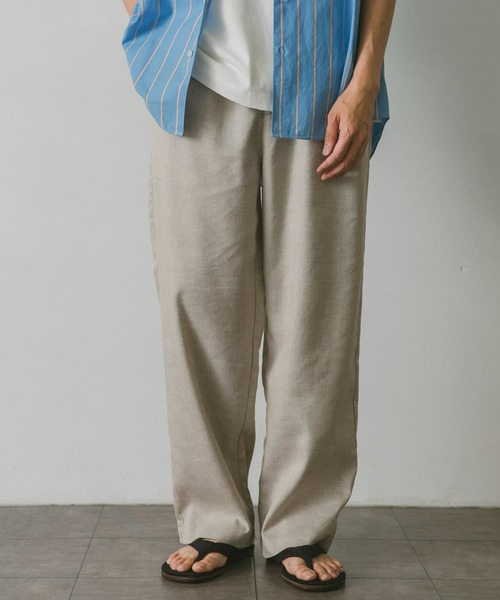 URBAN RESEARCH DOORS(アーバンリサーチドアーズ)の「リネンブレンドリラックスワイドパンツ(その他パンツ・メンズ・ブラック/ナチュラル・MEDIUM/LARGE)」の19枚目の写真