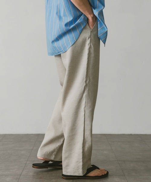 URBAN RESEARCH DOORS(アーバンリサーチドアーズ)の「リネンブレンドリラックスワイドパンツ(その他パンツ・メンズ・ブラック/ナチュラル・MEDIUM/LARGE)」の21枚目の写真
