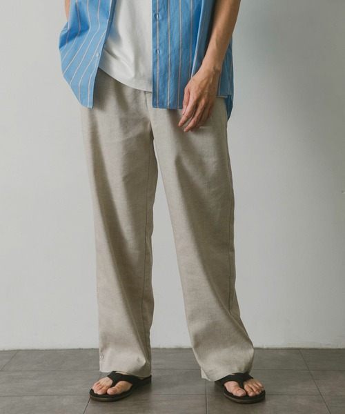 URBAN RESEARCH DOORS(アーバンリサーチドアーズ)の「リネンブレンドリラックスワイドパンツ(その他パンツ・メンズ・ブラック/ナチュラル・MEDIUM/LARGE)」の22枚目の写真