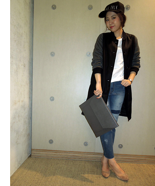 WHO'S WHO gallery（フーズフーギャラリー）の「【SMOOZZYS】ロングスタジャン（その他アウター・レディース・ネイビー/ブラック・FREE）」の4枚目の写真