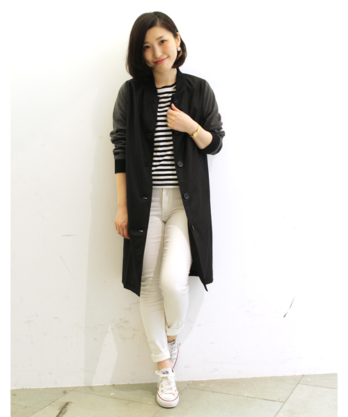 WHO'S WHO gallery（フーズフーギャラリー）の「【SMOOZZYS】ロングスタジャン（その他アウター・レディース・ネイビー/ブラック・FREE）」の5枚目の写真