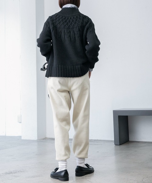BONLECILL（ボンルシール）の「ストレッチニットジョガーパンツ（その他パンツ・レディース・ワイン/ブラック/アイボリー/モスグリーン・FREE）」の9枚目の写真