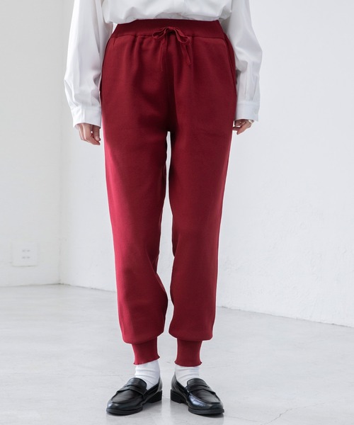 BONLECILL（ボンルシール）の「ストレッチニットジョガーパンツ（その他パンツ・レディース・ワイン/ブラック/アイボリー/モスグリーン・FREE）」の14枚目の写真