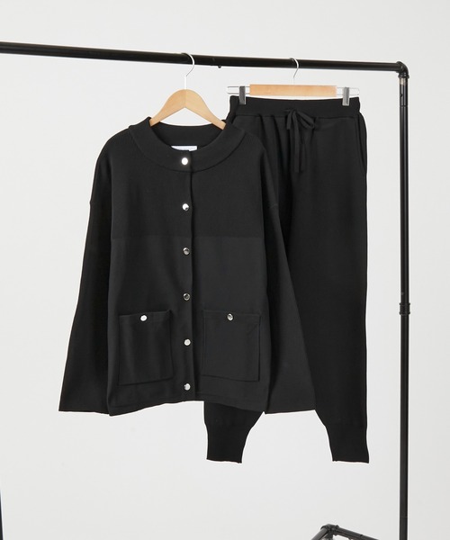 BONLECILL（ボンルシール）の「ストレッチニットジョガーパンツ（その他パンツ・レディース・ワイン/ブラック/アイボリー/モスグリーン・FREE）」の16枚目の写真