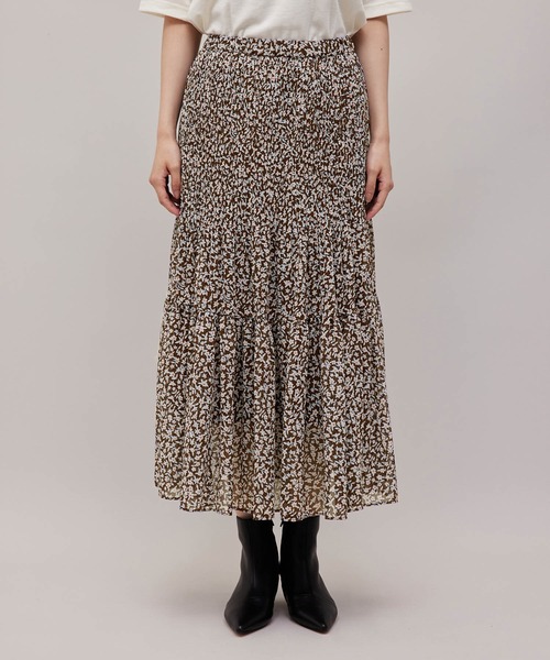 ROPE'（ロペ）の「【秋の新作】楊柳プリントプリーツティアードスカート（スカート・レディース・ダークブラウン/ネイビー・38/36）」の8枚目の写真